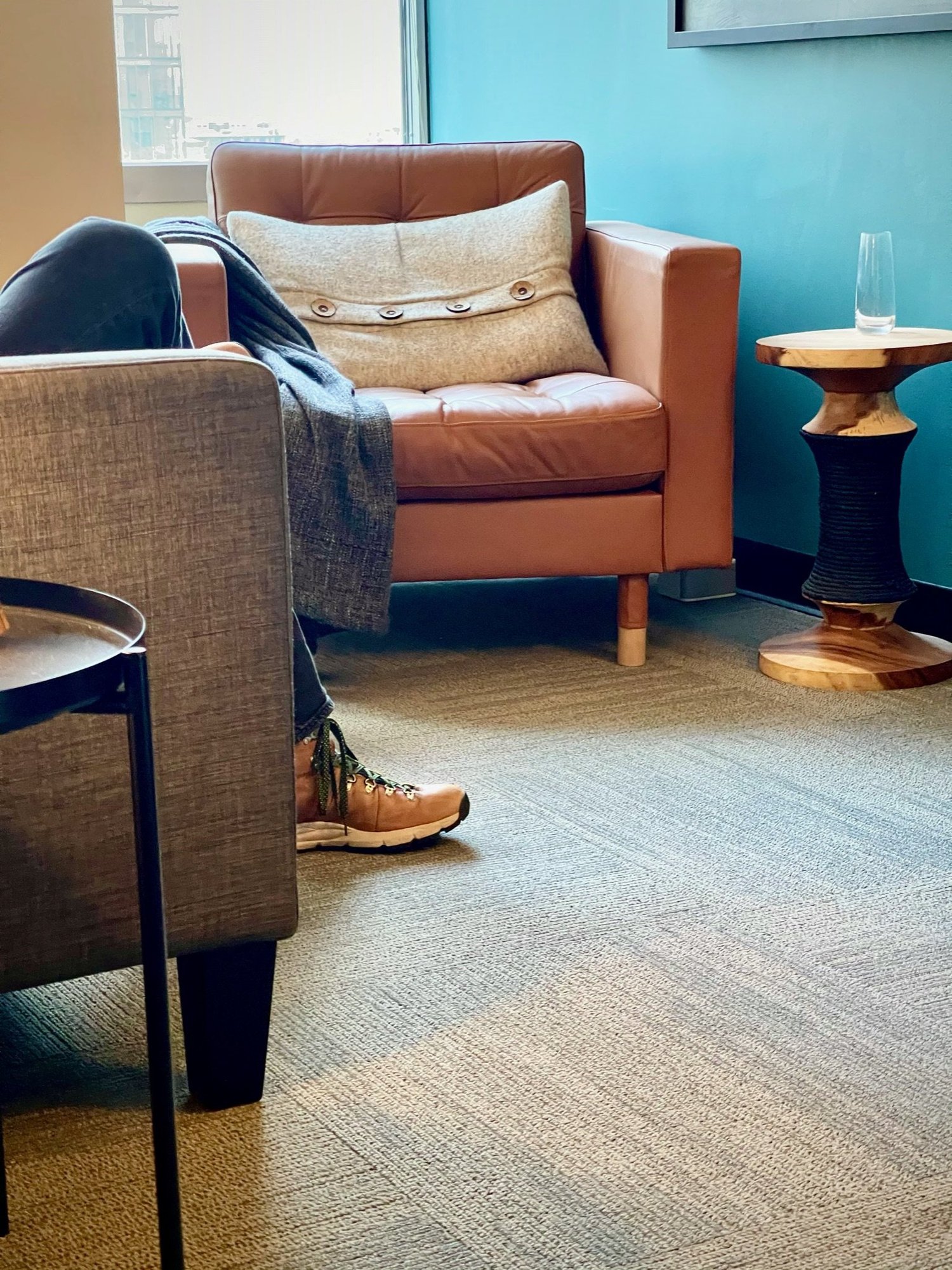 A warm, quiet therapy space